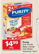 Purity 2nd Foods Baby Cereals Add Water Assorted-200G
