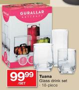 Tuana 18 Piece Glass Drink Set