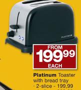 Platinum 2-Slice Toaster With Bread Tray