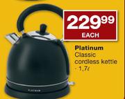 Platinum Classic 1.7L Cordless Kettle