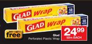 Glad Perforated Plastic Wrap-50m Each