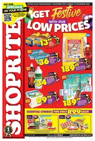 Shoprite Gauteng, Mpumalanga, North West & Limpopo : Get Festive With Our Low Prices (09 December - 29 December 2024)