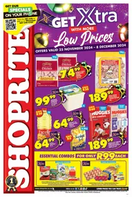 Shoprite Gauteng, Mpumalanga, North West & Limpopo : Get Xtra With More Low Prices (25 November - 08 December 2024)