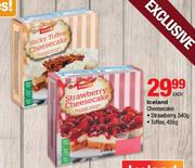 Iceland Cheesecake Strawberry-540g,Toffee-455g Each