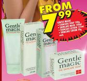 Gentle Magic Skincare Soap 100g, Skincare Mask 100ml, Skincare Lotion 125ml, Skincare Serum 50g Each