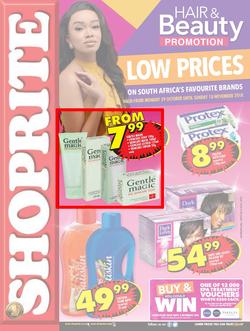 Shoprite Gauteng, Mpumalanga, Limpopo & North West : Hair And Beauty Promotion (29 Oct - 18 Nov 2018), page 1