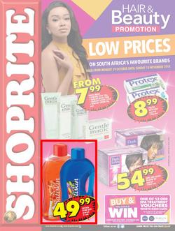 Shoprite Gauteng, Mpumalanga, Limpopo & North West : Hair And Beauty Promotion (29 Oct - 18 Nov 2018), page 1