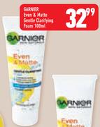 Garnier Even & Matte Gentle Clarifying Foam-100ml