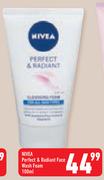 Nivea Perfect & Radiant Face Wash Foam-100ml