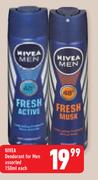 Nivea Deodorant For Men-150ml Each