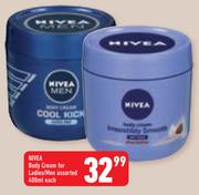 Nivea Body Cream For Ladies/Men-400ml Each