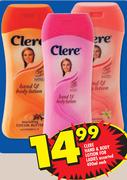 Clere Hand & Body Lotion For Ladies-400ml Each