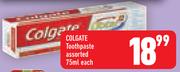Colgate Toothpaste-75ml Each
