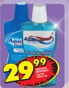 Aquafresh Mouthwash-500ml Each