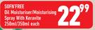 Sofn'Free Oil Moisturiser/Moisturising Spray With Kerative-250ml/350ml Each