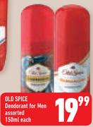 Old Spice Deodorant For Men-150ml Each