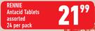 Rennie Antacid Tablets 24-Per Pack