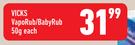 Vicks VapoRub/BabyRub-50g Each