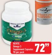 Revite Omega 3 Supplement Capsules 90-Per Pack