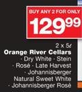 Orange River Cellars Dry White/Stein/Rose/Late Harvest/Johannisberger Natural Sweet White-2x5L