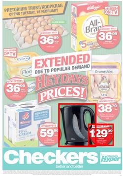 Checkers Gauteng : Extended Heydays Prices (15 Feb - 21 Feb 2016), page 1