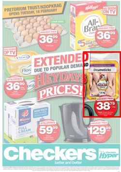 Checkers Gauteng : Extended Heydays Prices (15 Feb - 21 Feb 2016), page 1