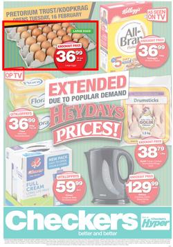 Checkers Gauteng : Extended Heydays Prices (15 Feb - 21 Feb 2016), page 1