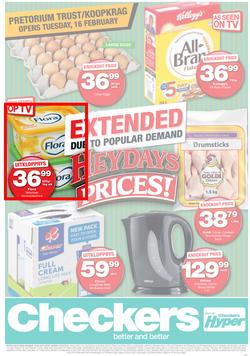 Checkers Gauteng : Extended Heydays Prices (15 Feb - 21 Feb 2016), page 1