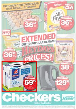 Checkers Gauteng : Extended Heydays Prices (15 Feb - 21 Feb 2016), page 1