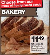 Wheatlands Wholewheat Bread Assorted-800g Each
