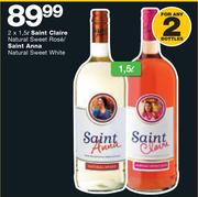 Saint Claire Natural Sweet Rose/Saint Anna Natural Sweet White-2x1.5L