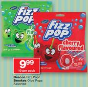 Beacon Fizz Pop/Brookes Oros Pops Assorted-10 Per Pack