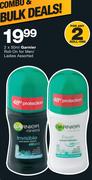 Garnier Roll-On For Men/Ladies Assorted-2x50ml