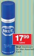 Brut Deodorant For Men Assorted-120ml