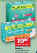 Stayfree Sanitere Doekies Verskeidenheid-16/20 Per Pak