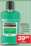 Listerine Mouthwash Cool Mint, Freshburst, Antiseptic-500ml Each