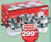 Majore 12 Piece Stainless Steel Cookware Set-Per Set