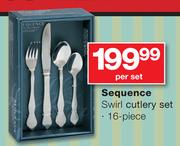 Sequence 16 Piece Swirl Cutlery Set-Per Set