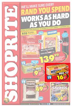 Shoprite Gauteng, Mpumalanga, Limpopo & North West : Hustle Promotion (24 Oct - 11 Nov 2018), page 1