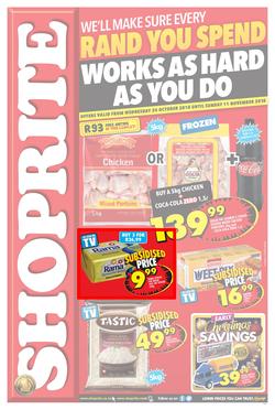 Shoprite Gauteng, Mpumalanga, Limpopo & North West : Hustle Promotion (24 Oct - 11 Nov 2018), page 1