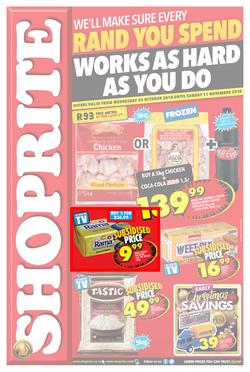 Shoprite Gauteng, Mpumalanga, Limpopo & North West : Hustle Promotion (24 Oct - 11 Nov 2018), page 1