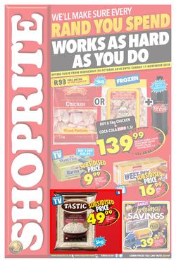 Shoprite Gauteng, Mpumalanga, Limpopo & North West : Hustle Promotion (24 Oct - 11 Nov 2018), page 1