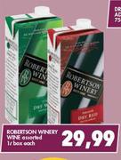 Robertson Winery Wine-1Ltr Box Each
