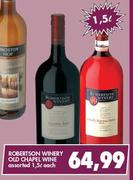Robertson Winery Old Chapel Wine-1.5Ltr Each
