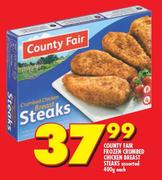 Country Fair Frozen Crumbed Chicken Breast Steaks-400g Each