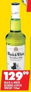 Black & White Blended Scotch Whisky-750ml