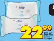 Dove Baby Wipes-50 Per Pack