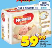 Huggies Gold New Baby Disposable Nappy Size 0 Newborn-Per Nappy