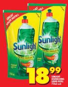Sunlight Dishwashing Liquid Refill-750ml Each