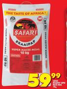 Safari Braaipap Super Maize Meal-10kg